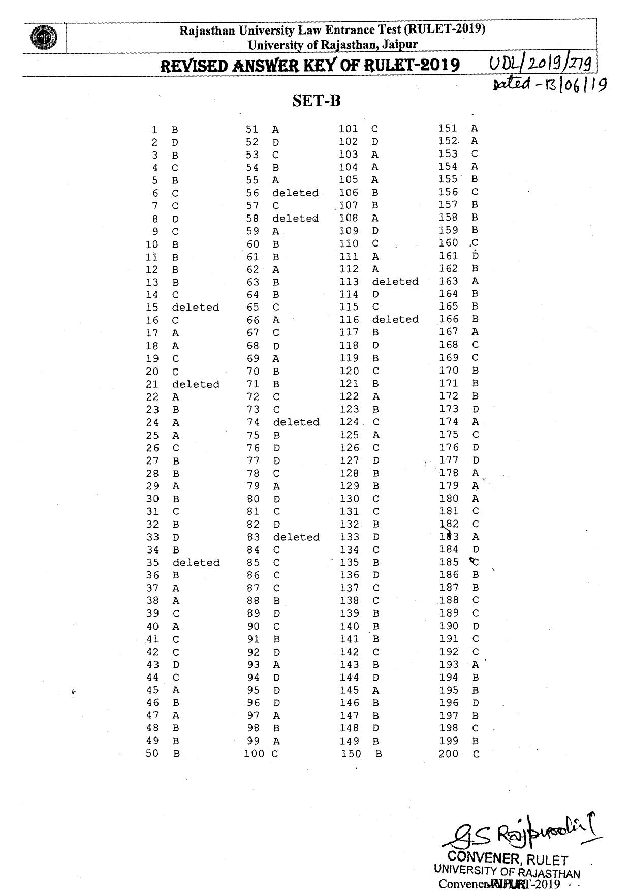 RULET 2019 Answer Key - Page 2