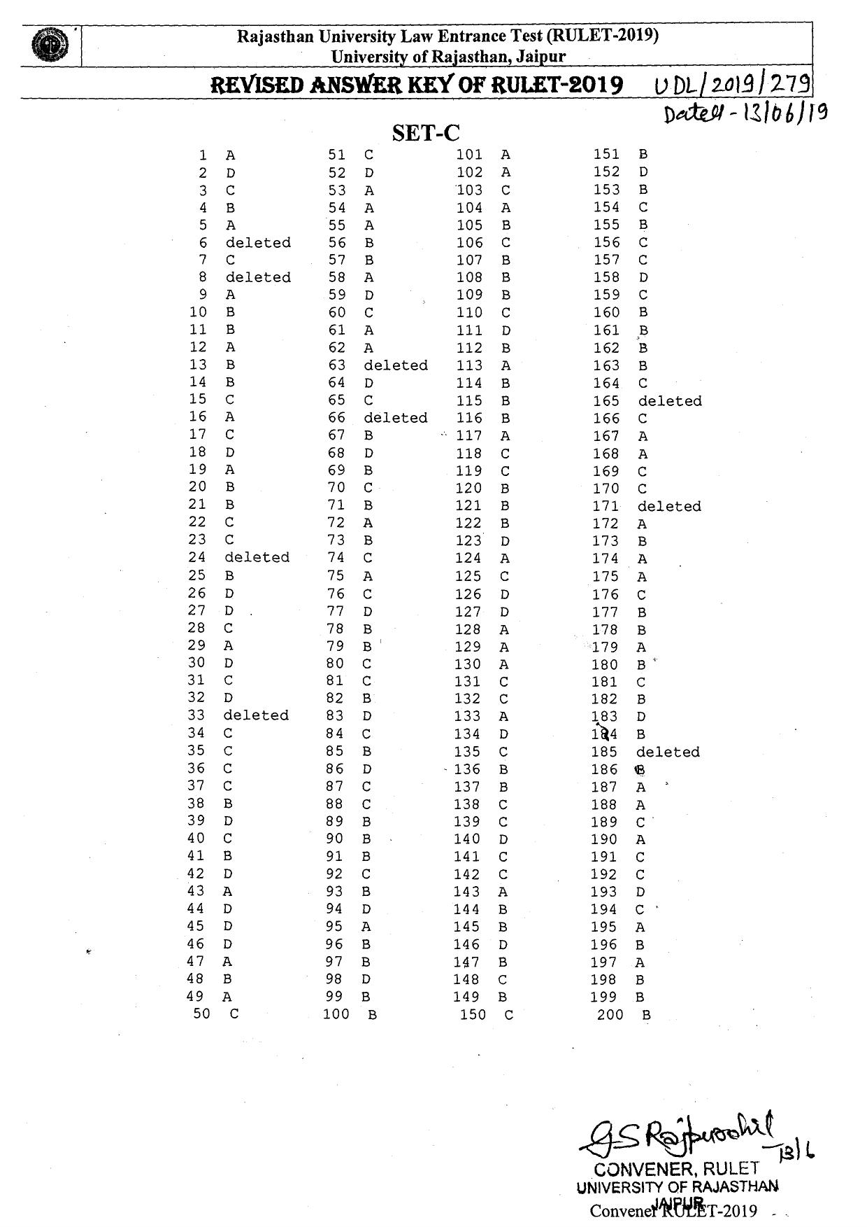 RULET 2019 Answer Key - Page 3