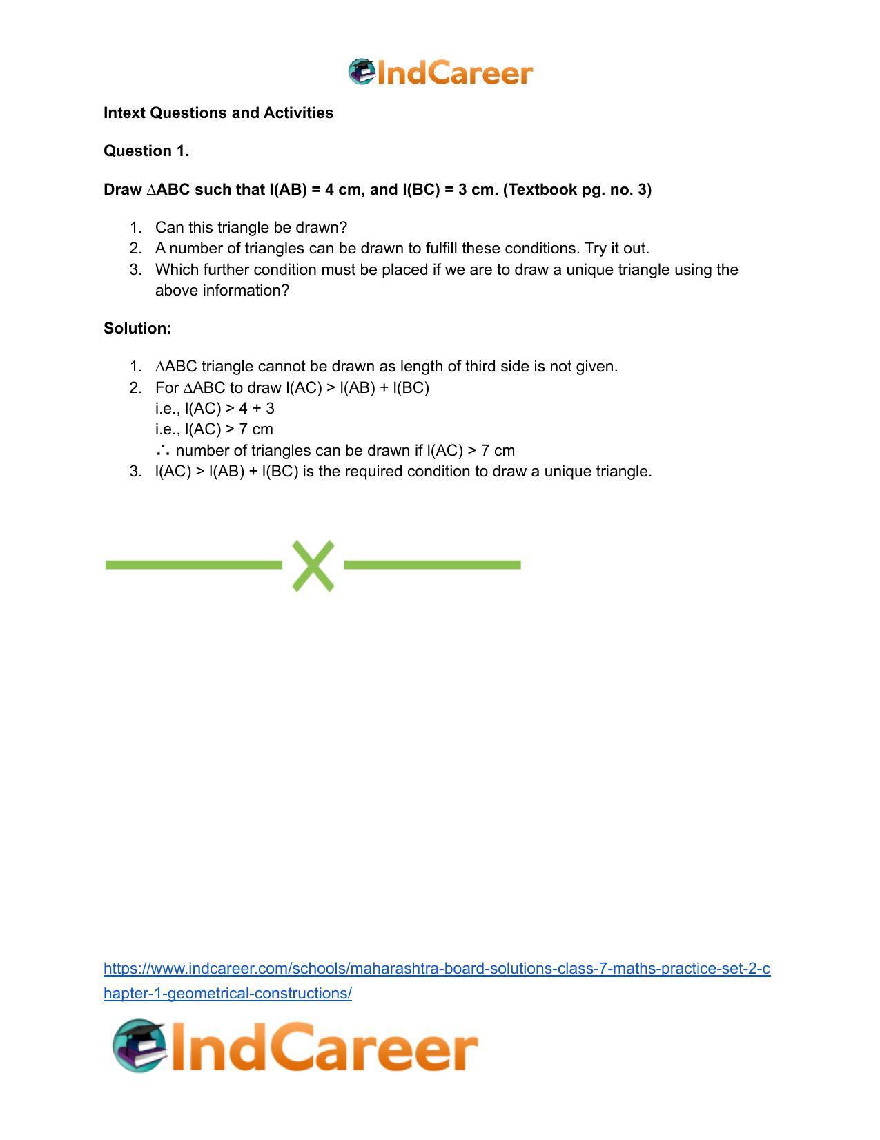Maharashtra Board Solutions Class 7-Maths (Practice Set 2): Chapter 1- Geometrical Constructions - Page 6