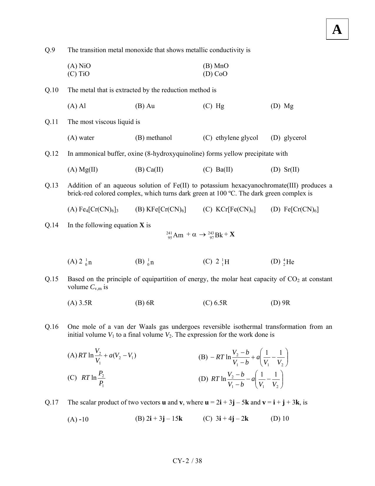 JAM 2011: CY Question Paper - Page 4