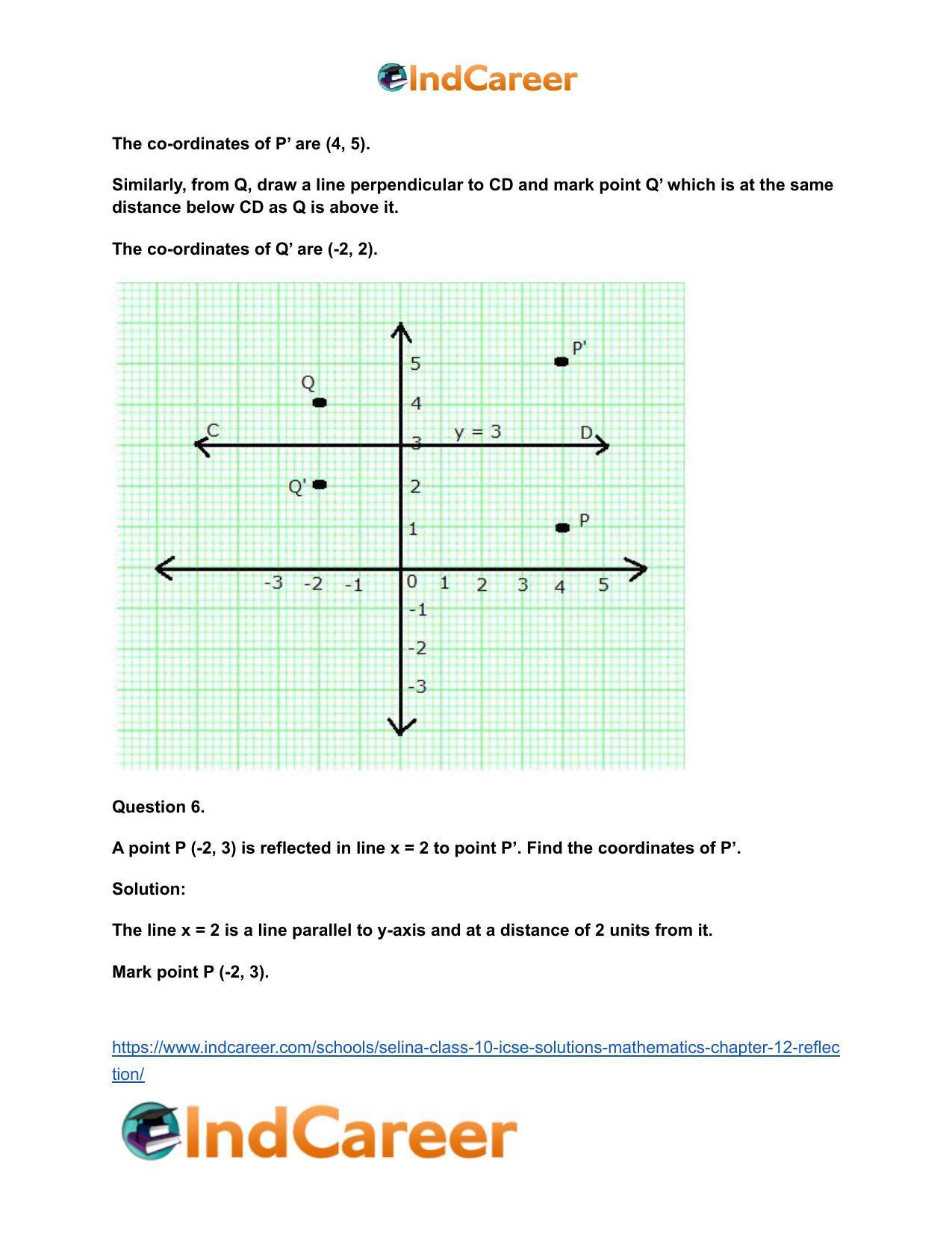 Selina Class 10 ICSE Solutions Mathematics : Chapter 12- Reflection - Page 17