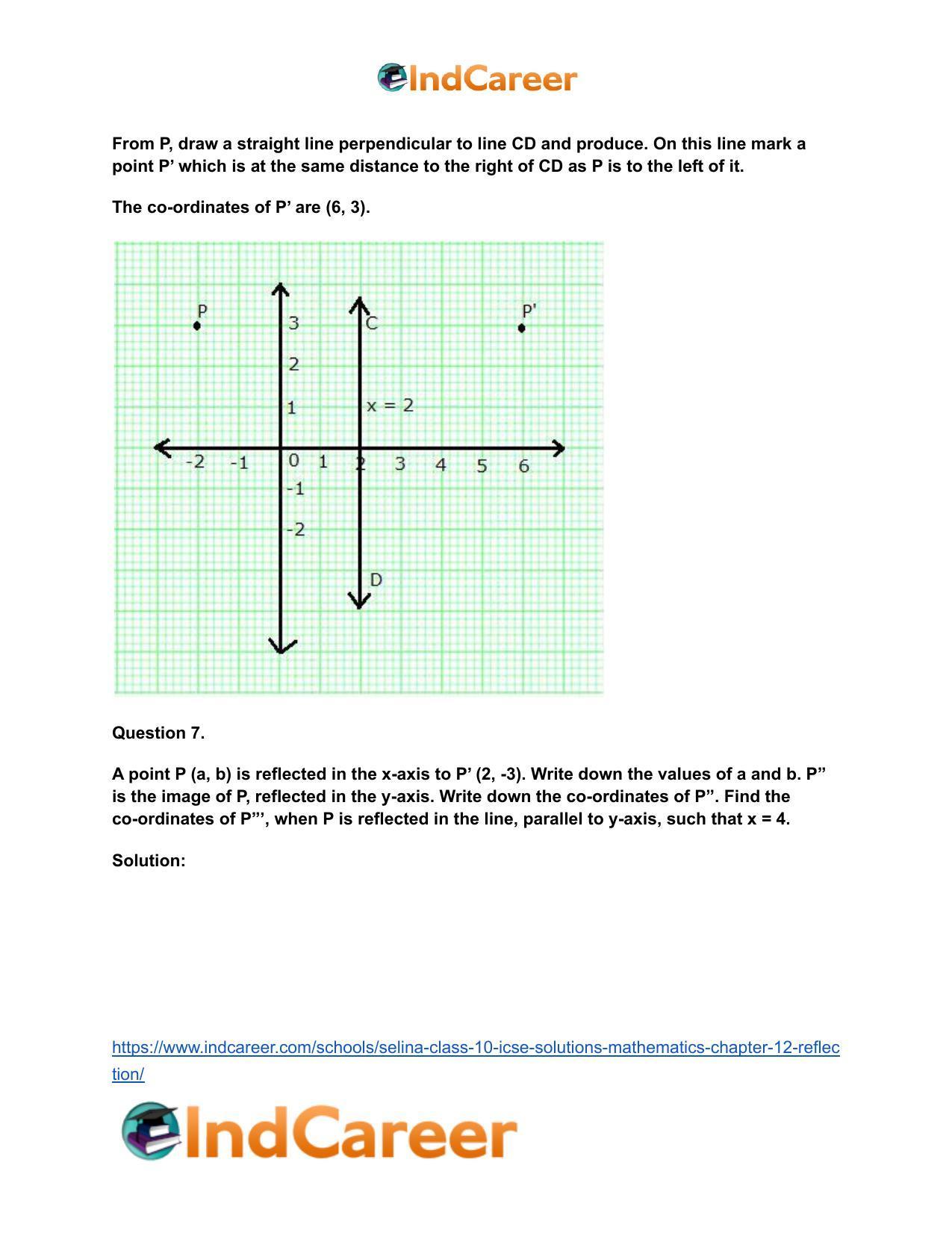 Selina Class 10 ICSE Solutions Mathematics : Chapter 12- Reflection - Page 18