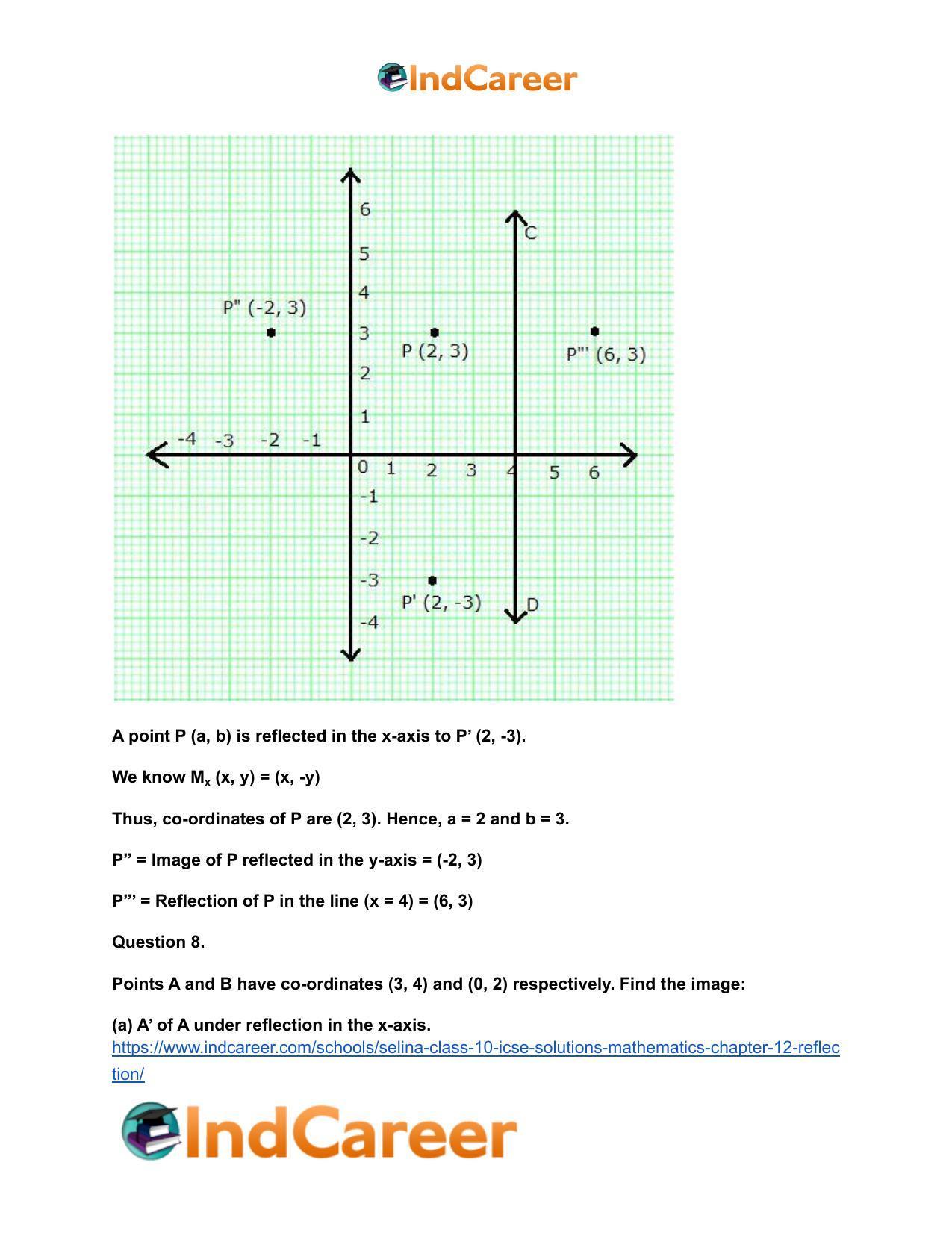 Selina Class 10 ICSE Solutions Mathematics : Chapter 12- Reflection - Page 19
