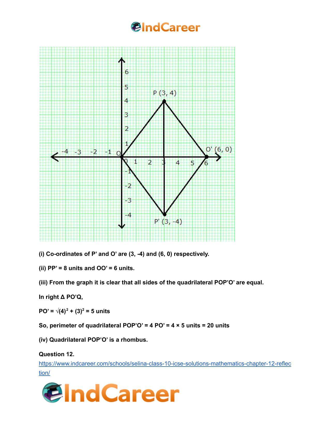 Selina Class 10 ICSE Solutions Mathematics : Chapter 12- Reflection - Page 25