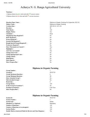 AGRICET 2023 Diploma in Organic Farming (DOF) Question Paper with Answers