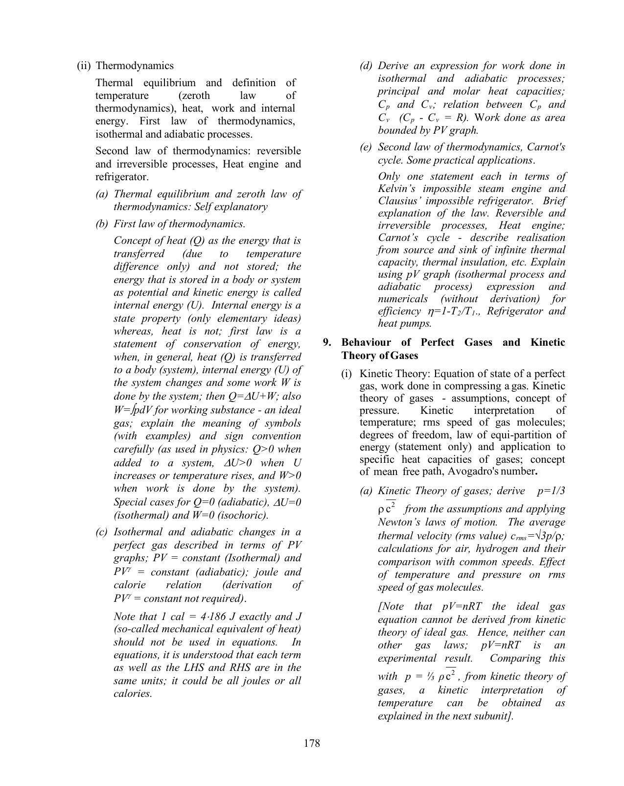 ISC Class XI & XII Physics Syllabus - Page 8