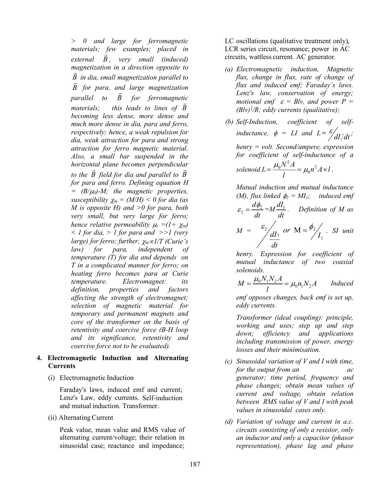 ISC Class XI & XII Physics Syllabus - Page 17