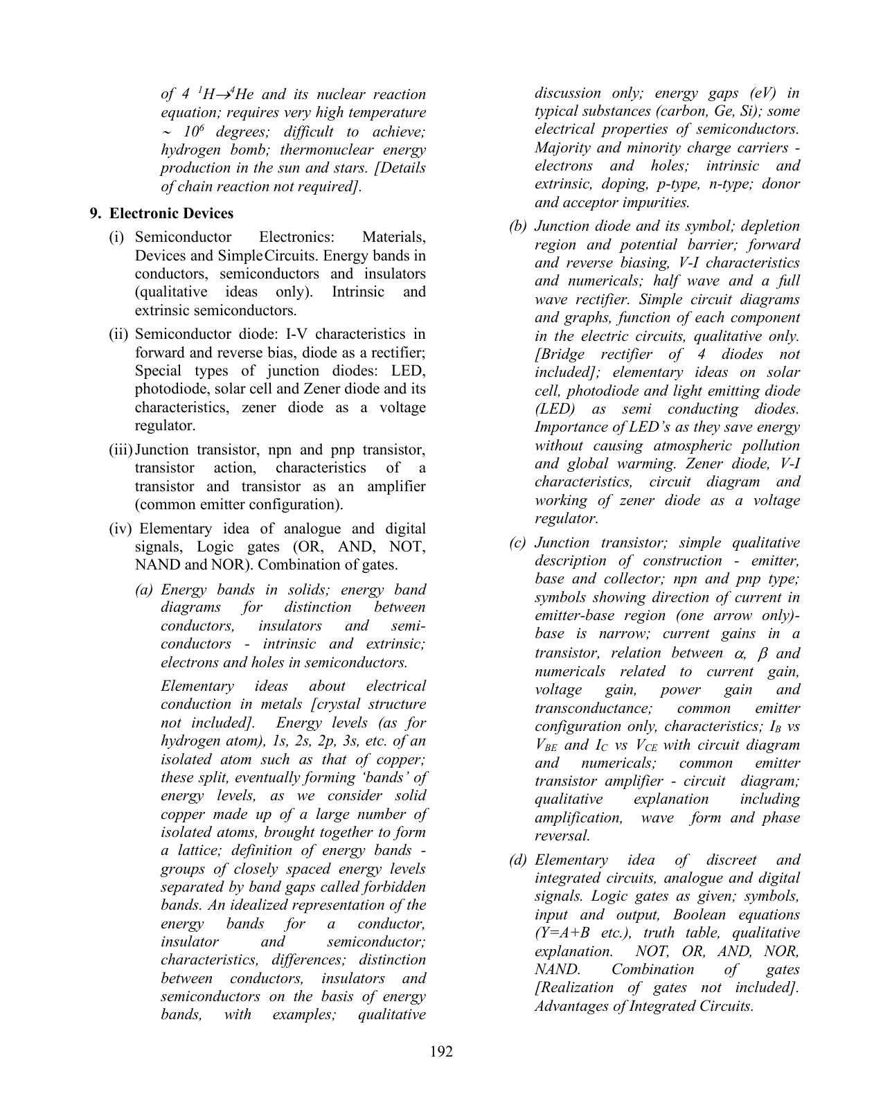 ISC Class XI & XII Physics Syllabus - Page 22