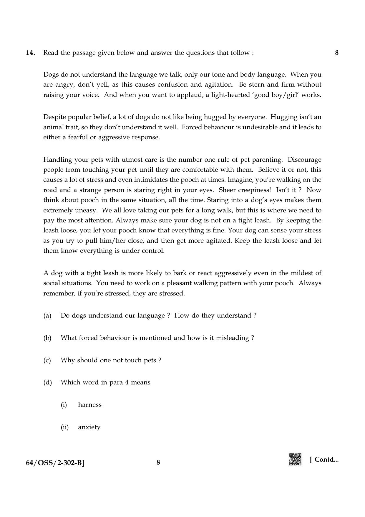 NIOS October 2022 Class 12 English Question Paper - Page 20