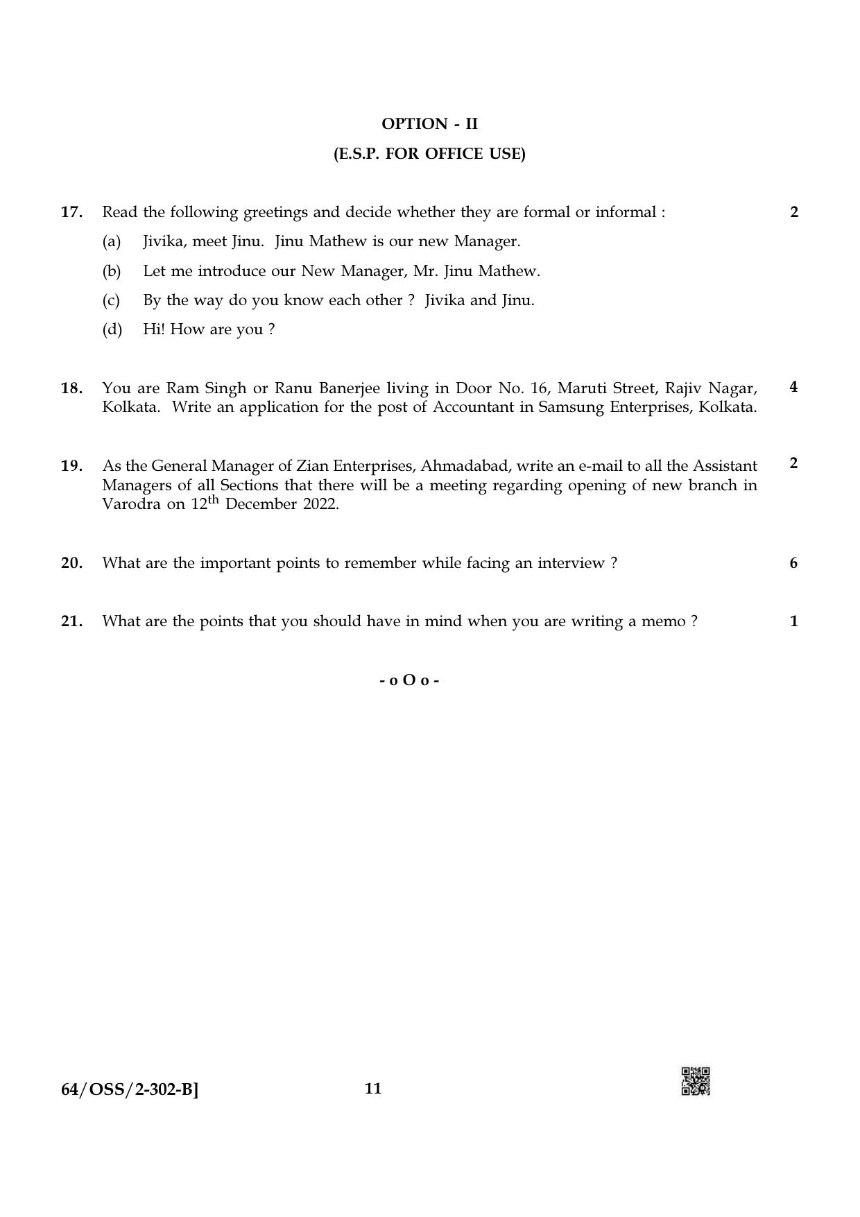 NIOS October 2022 Class 12 English Question Paper - Page 23