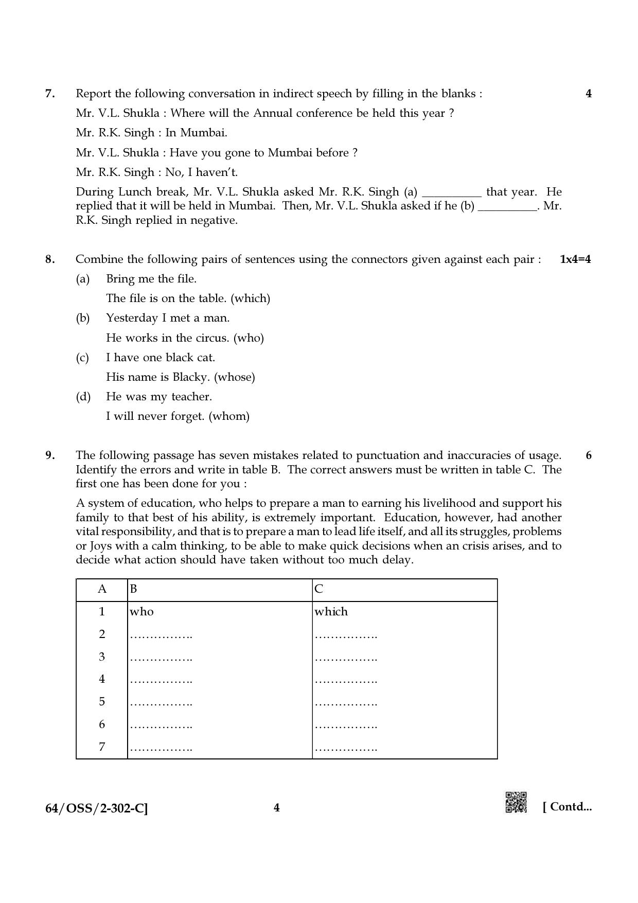 NIOS October 2022 Class 12 English Question Paper - Page 28