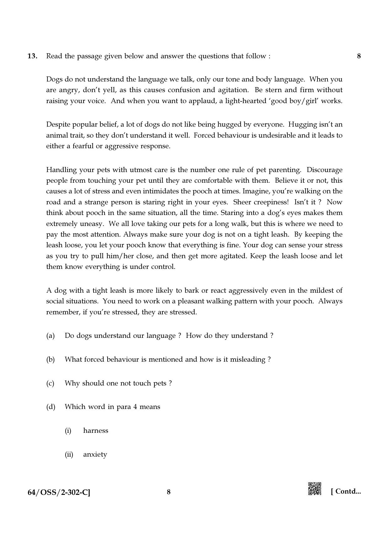NIOS October 2022 Class 12 English Question Paper - Page 32