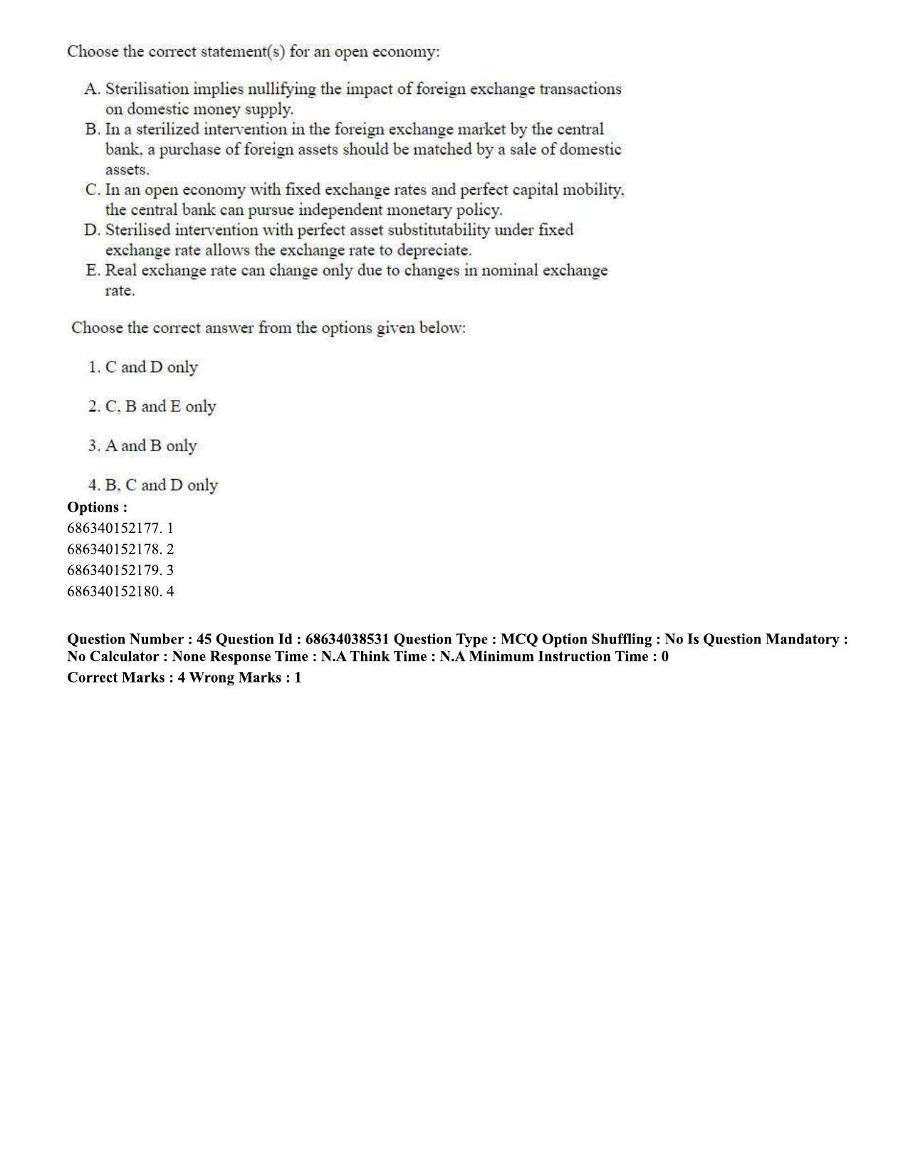 CUET PG 2023: COQP10 – Economics (Hin) - Shift 2 (25-06-2023) Question Paper - Page 47