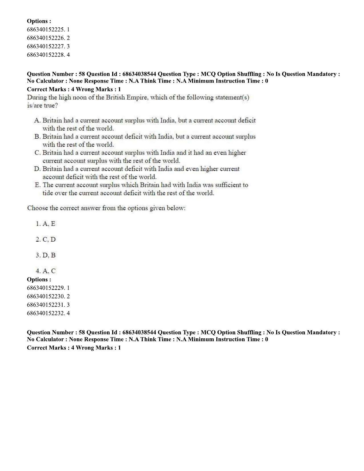 CUET PG 2023: COQP10 – Economics (Hin) - Shift 2 (25-06-2023) Question Paper - Page 59