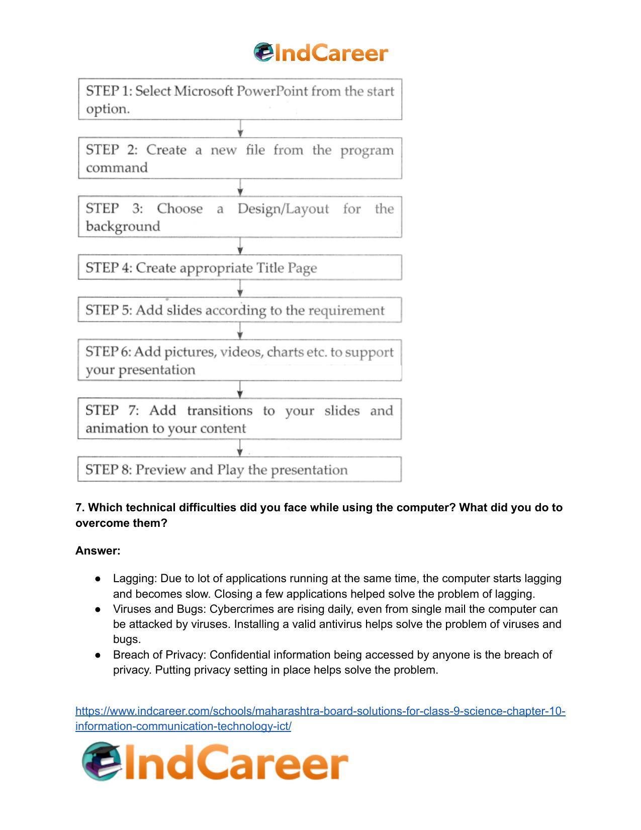 Maharashtra Board Solutions for Class 9- Science: Chapter 10- Information Communication Technology (ICT) - Page 7