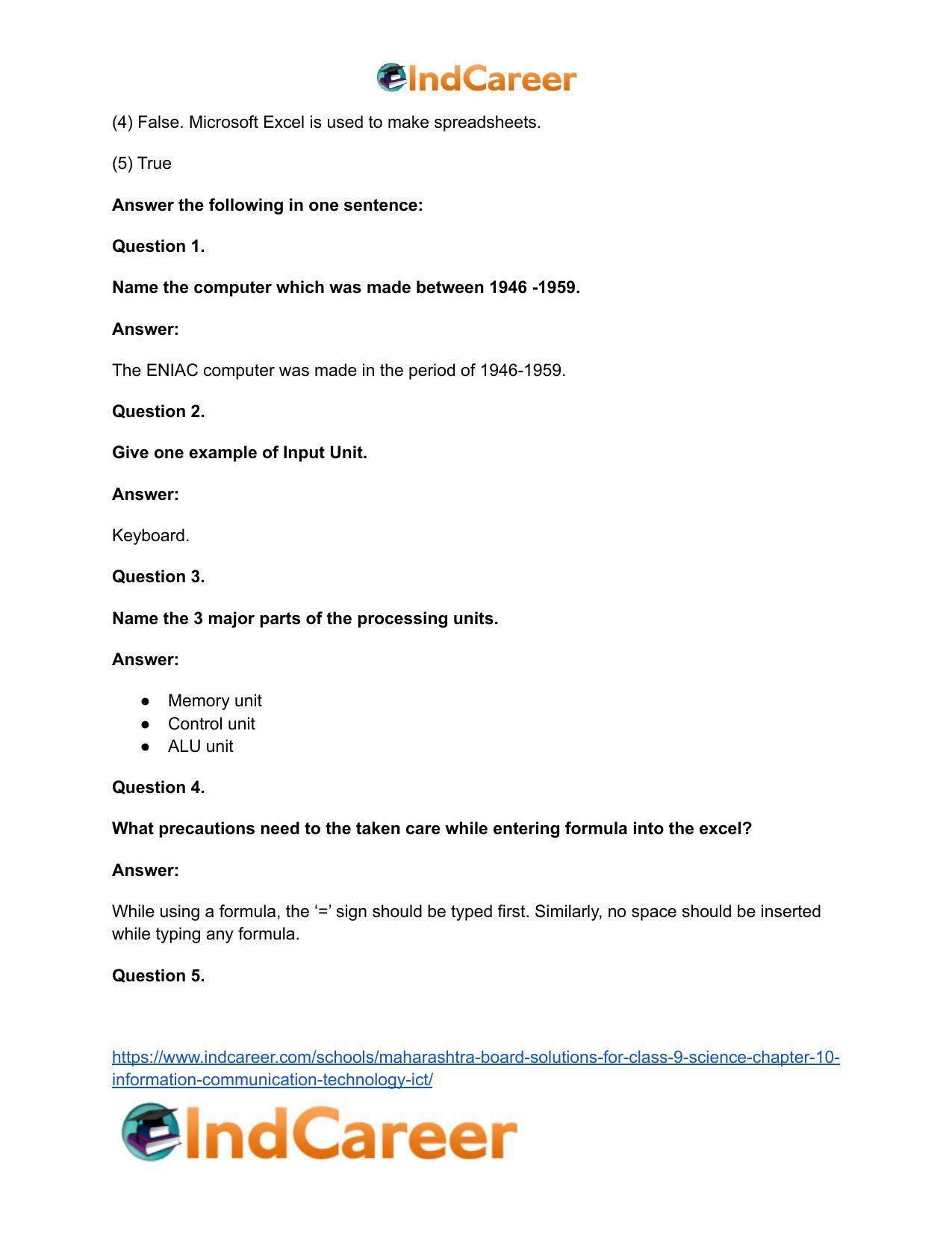 Maharashtra Board Solutions for Class 9- Science: Chapter 10- Information Communication Technology (ICT) - Page 15