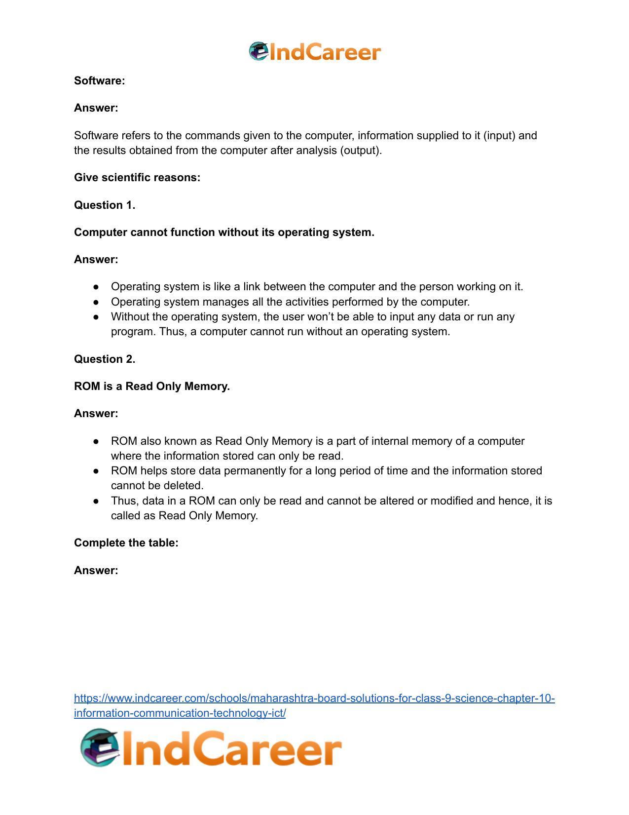 Maharashtra Board Solutions for Class 9- Science: Chapter 10- Information Communication Technology (ICT) - Page 20