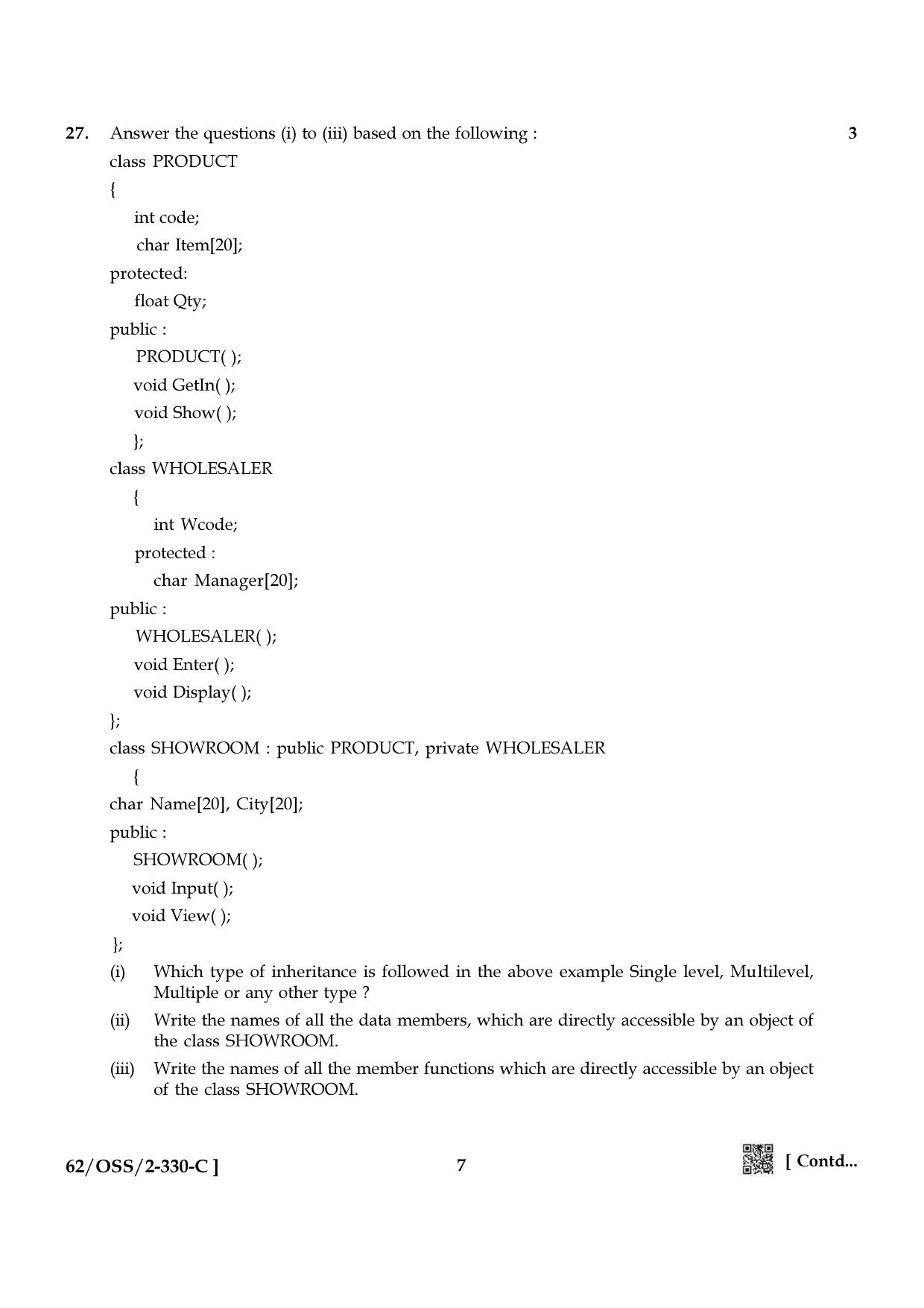 NIOS October 2021 Class 12 Computer Science Question Paper - Page 23