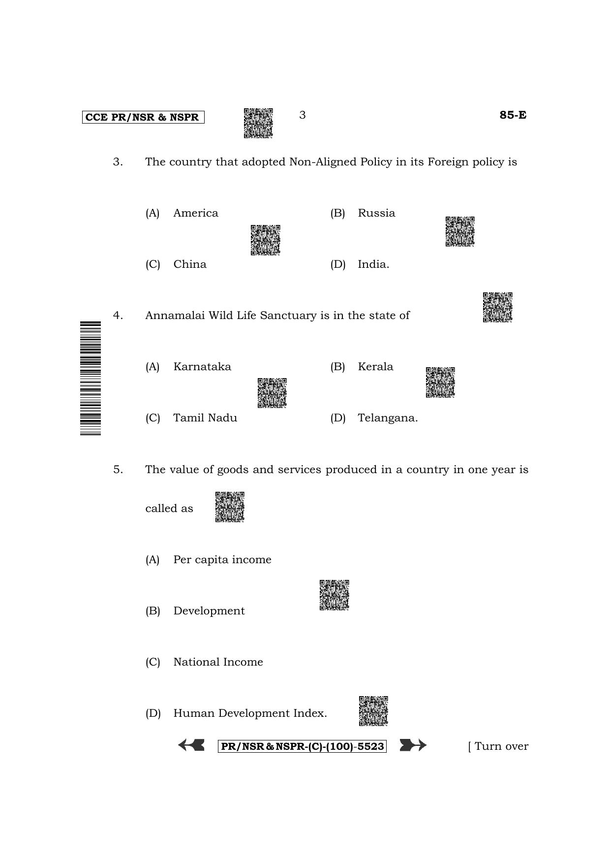 Karnataka SSLC Social Science - English Medium (Supplementary) Question Paper 2022 (C Version) - Page 3