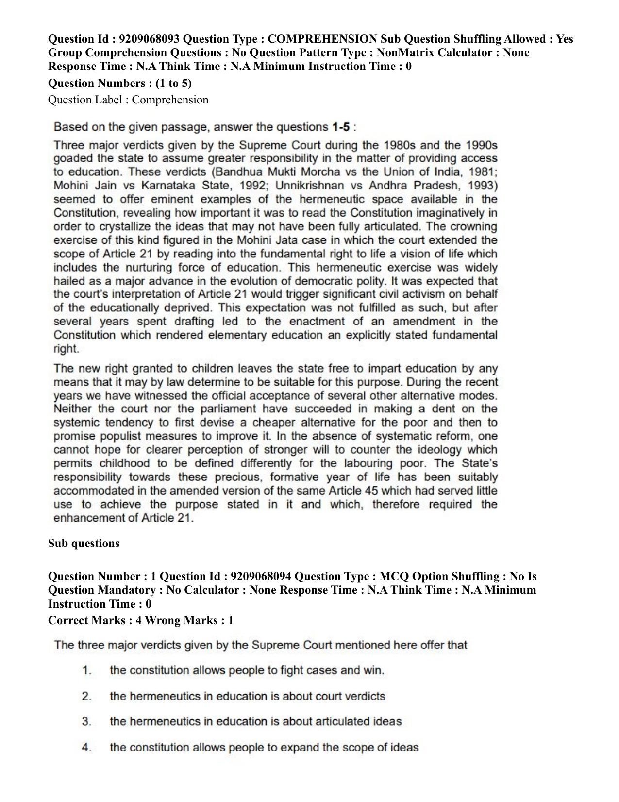 CUET PG 2023: COQP03 – B.Ed (Eng.)-Shift 2 (08-06-2023) Question Paper - Page 2