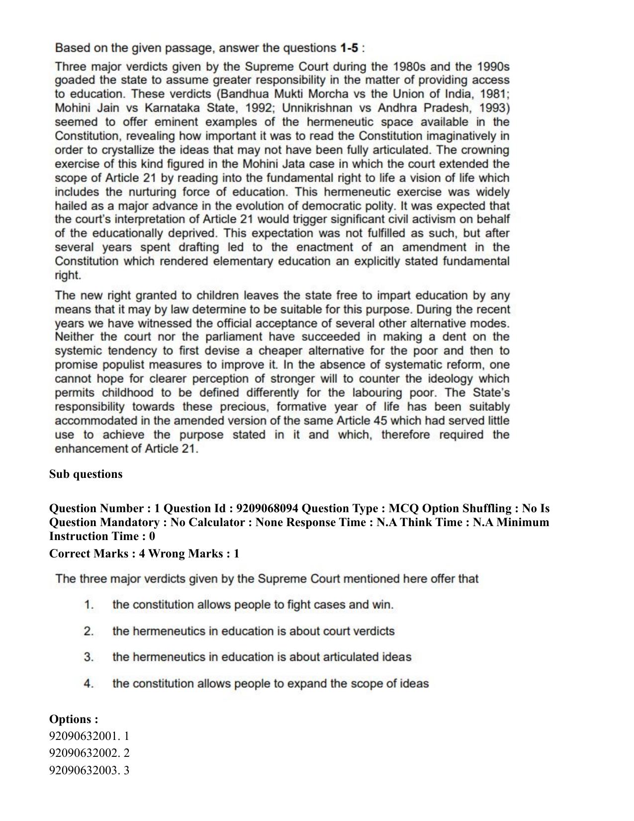 CUET PG 2023: COQP03 – B.Ed (Eng.)-Shift 2 (08-06-2023) Question Paper - Page 5