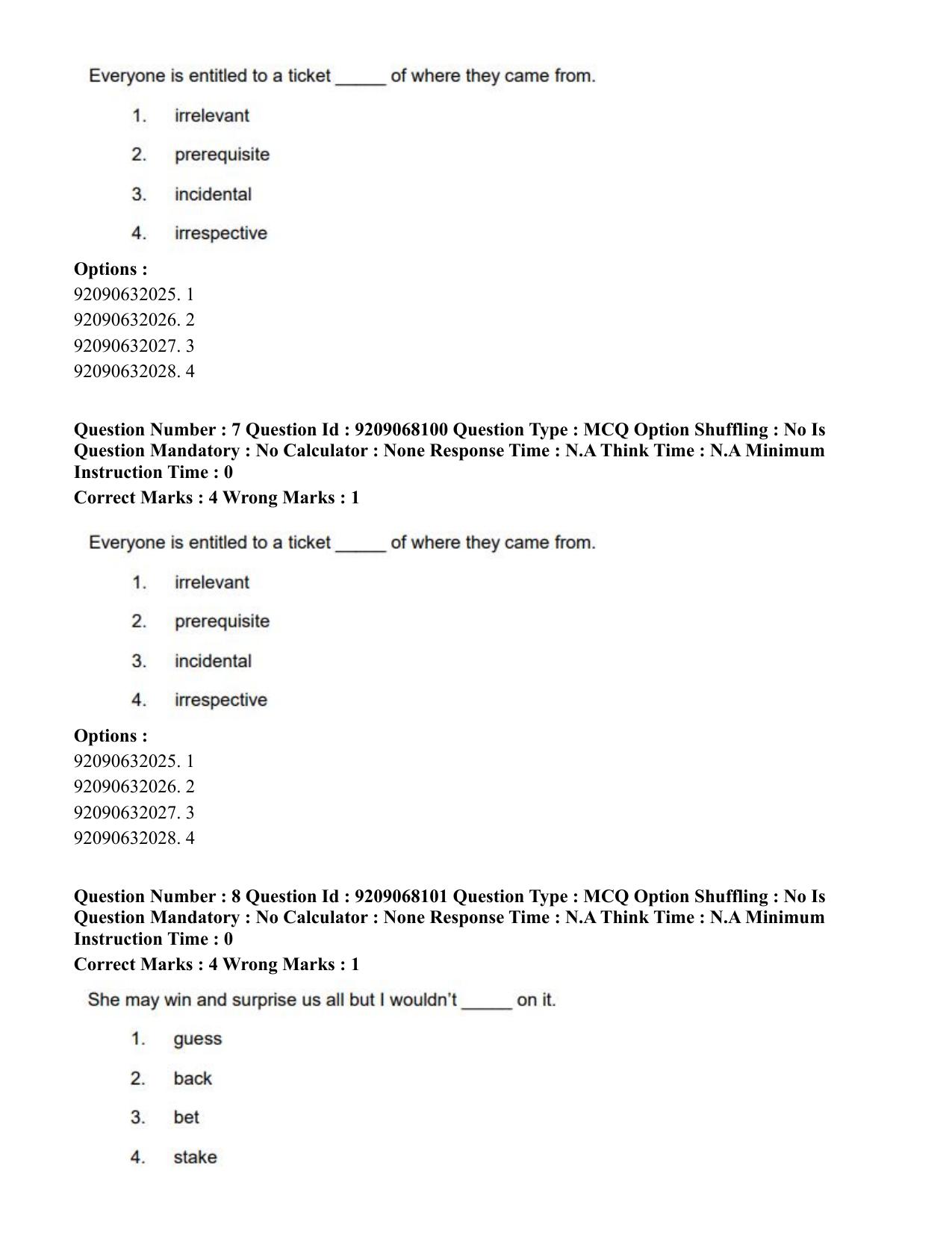CUET PG 2023: COQP03 – B.Ed (Eng.)-Shift 2 (08-06-2023) Question Paper - Page 9