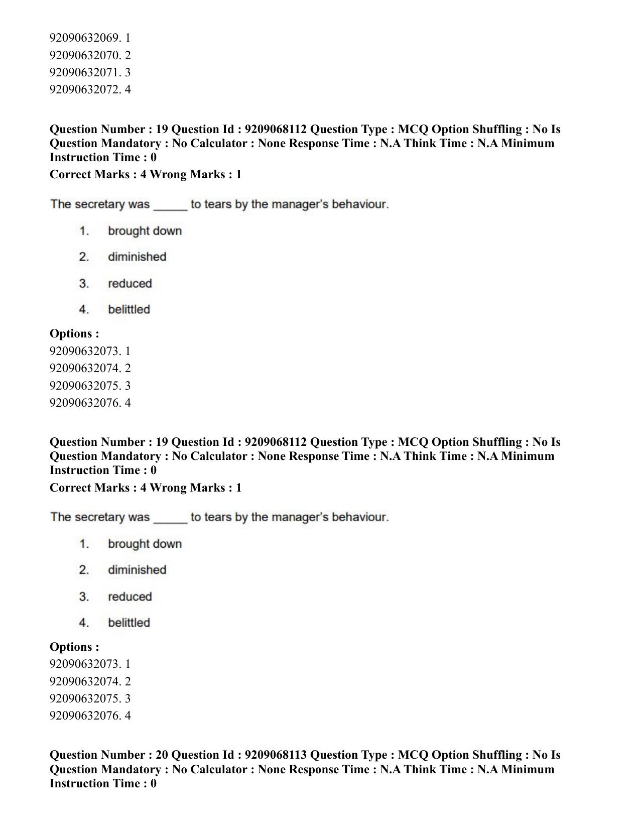 CUET PG 2023: COQP03 – B.Ed (Eng.)-Shift 2 (08-06-2023) Question Paper - Page 20