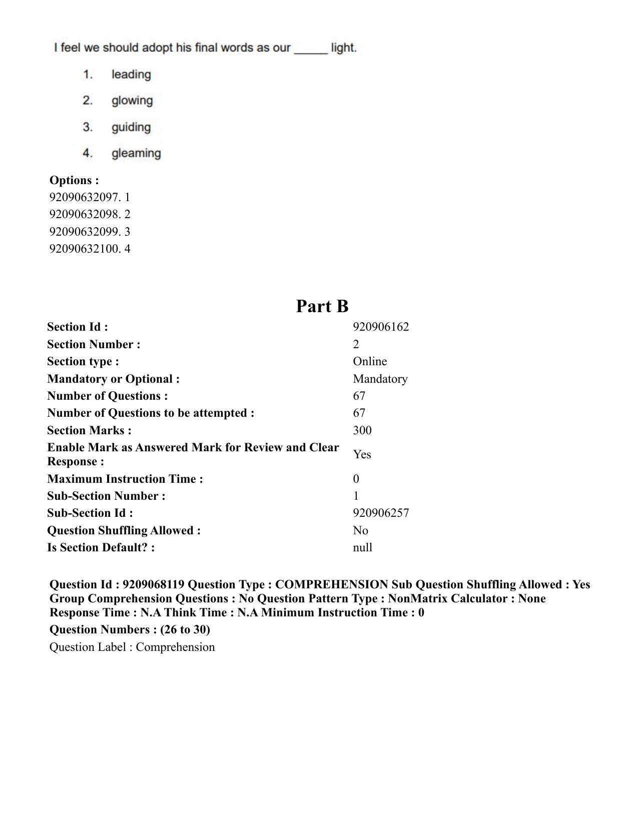CUET PG 2023: COQP03 – B.Ed (Eng.)-Shift 2 (08-06-2023) Question Paper - Page 26