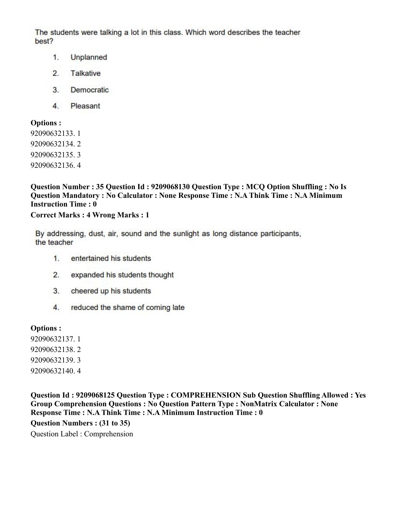 CUET PG 2023: COQP03 – B.Ed (Eng.)-Shift 2 (08-06-2023) Question Paper - Page 36