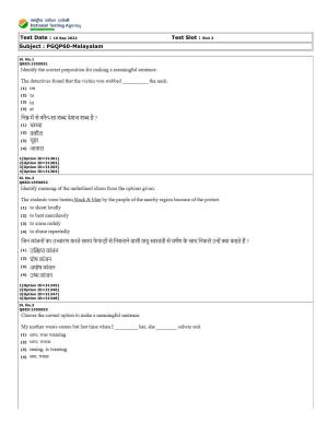 CUET (PG) 2022: PGQP-60 Malayalam (10-09-2022) Question Paper