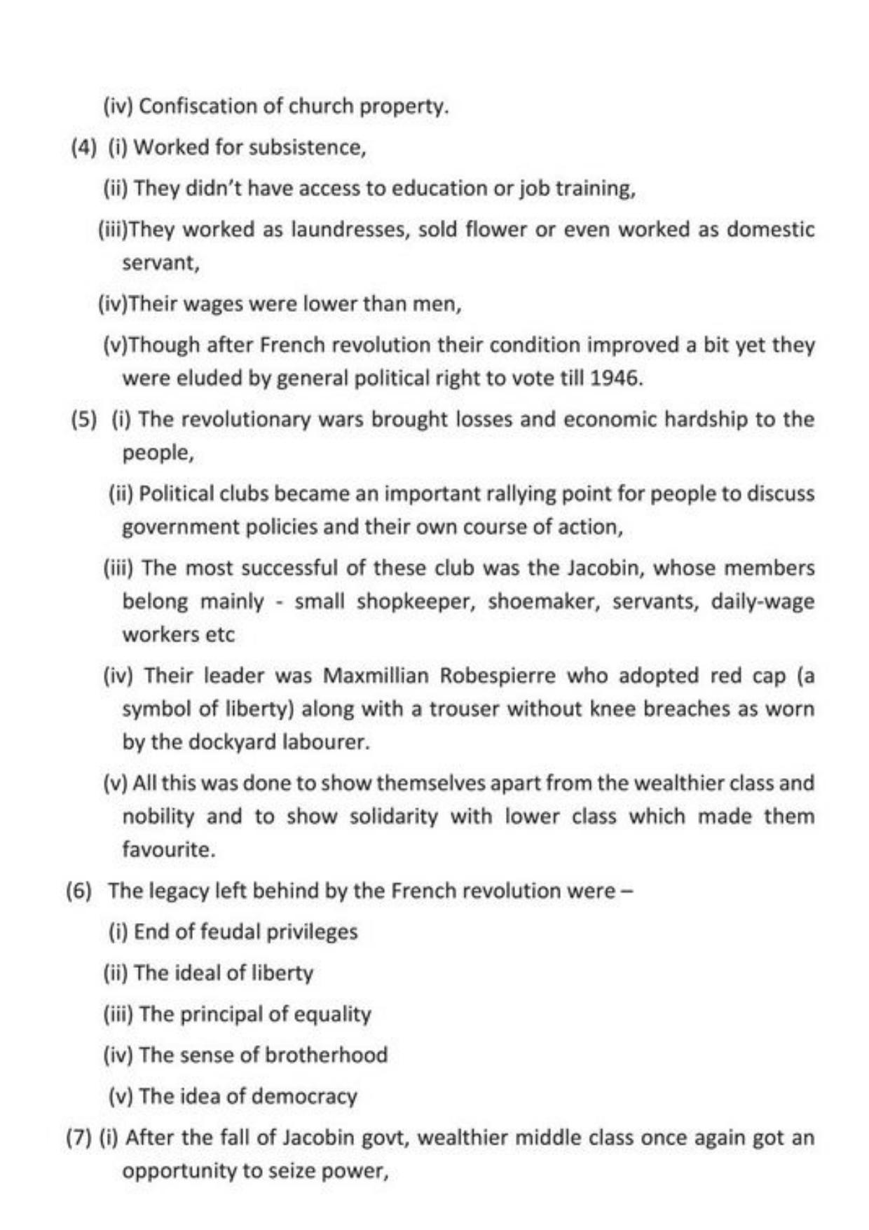Class 9 Notes, Question & Practice Paper - History (Topic 1: The French Revolution) - Page 8