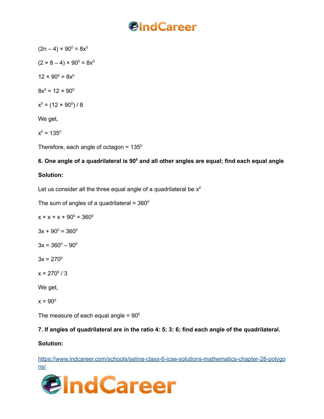Selina Class 6 ICSE Solutions Mathematics : Chapter 28- Polygons - Page 8