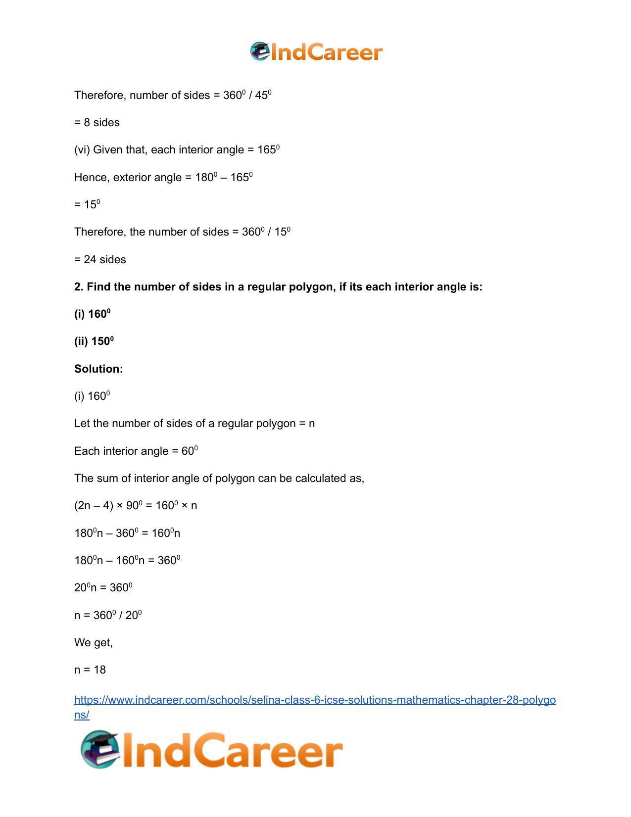 Selina Class 6 ICSE Solutions Mathematics : Chapter 28- Polygons - Page 15