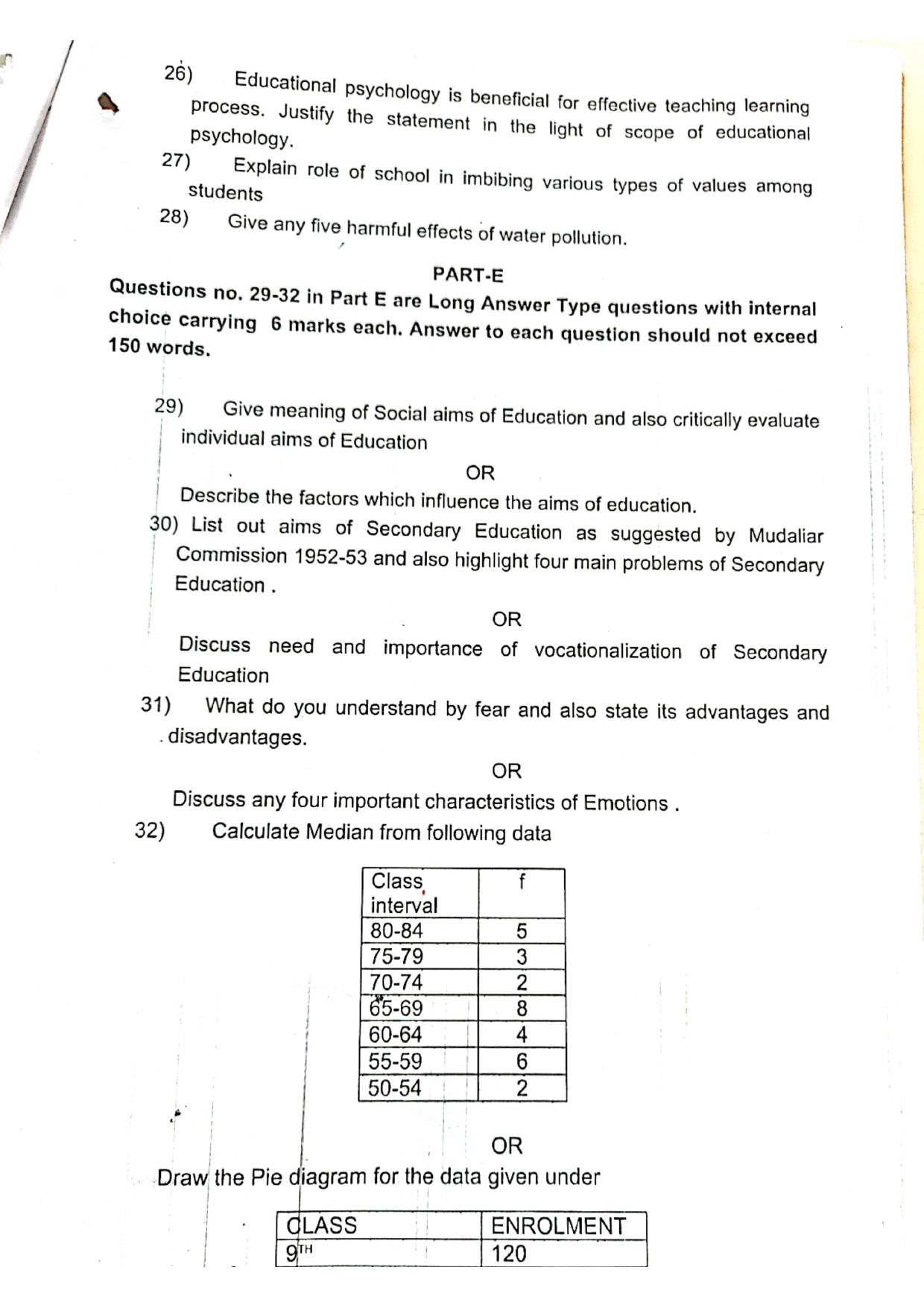 JKBOSE Class 11 Education Model Question Paper - Page 3