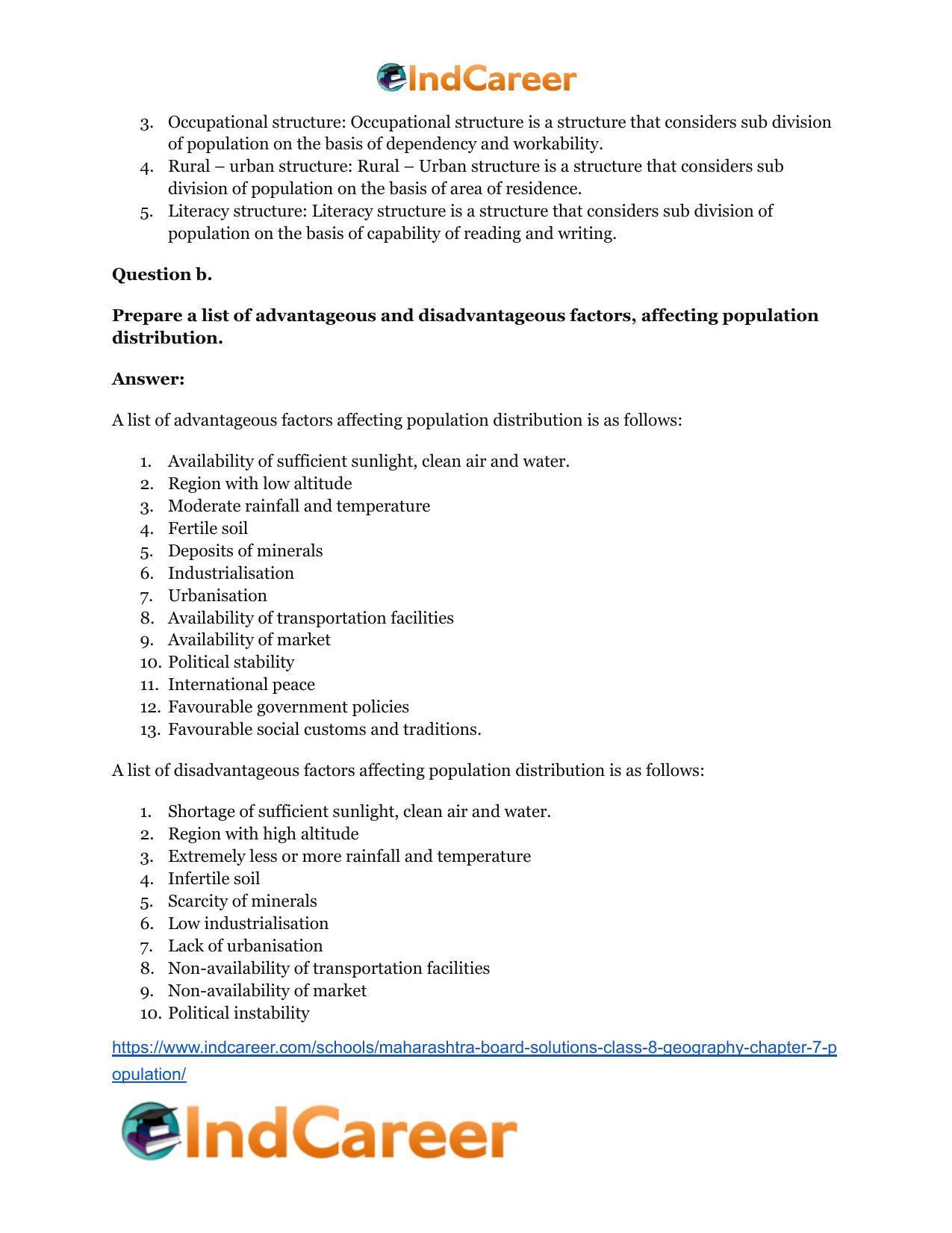Maharashtra Board Solutions Class 8-Geography: Chapter 7- Population - Page 5