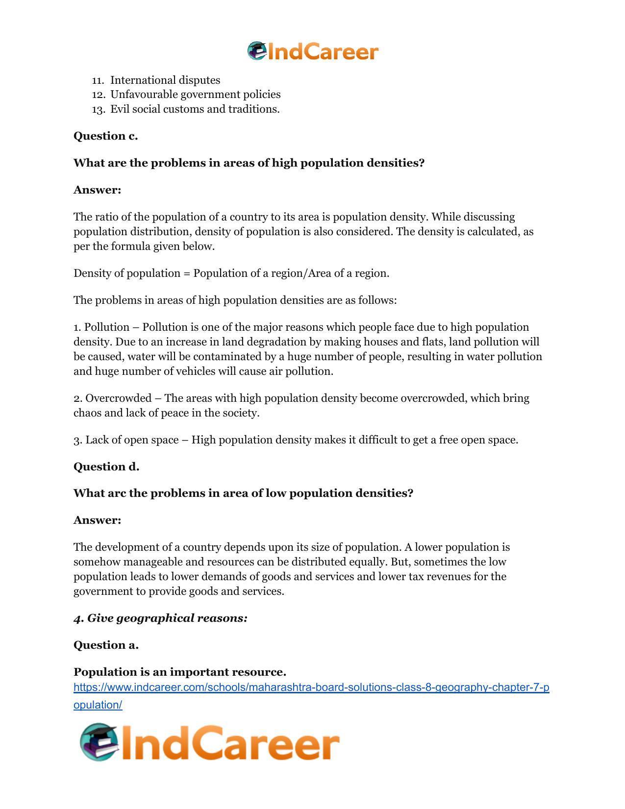 Maharashtra Board Solutions Class 8-Geography: Chapter 7- Population - Page 6