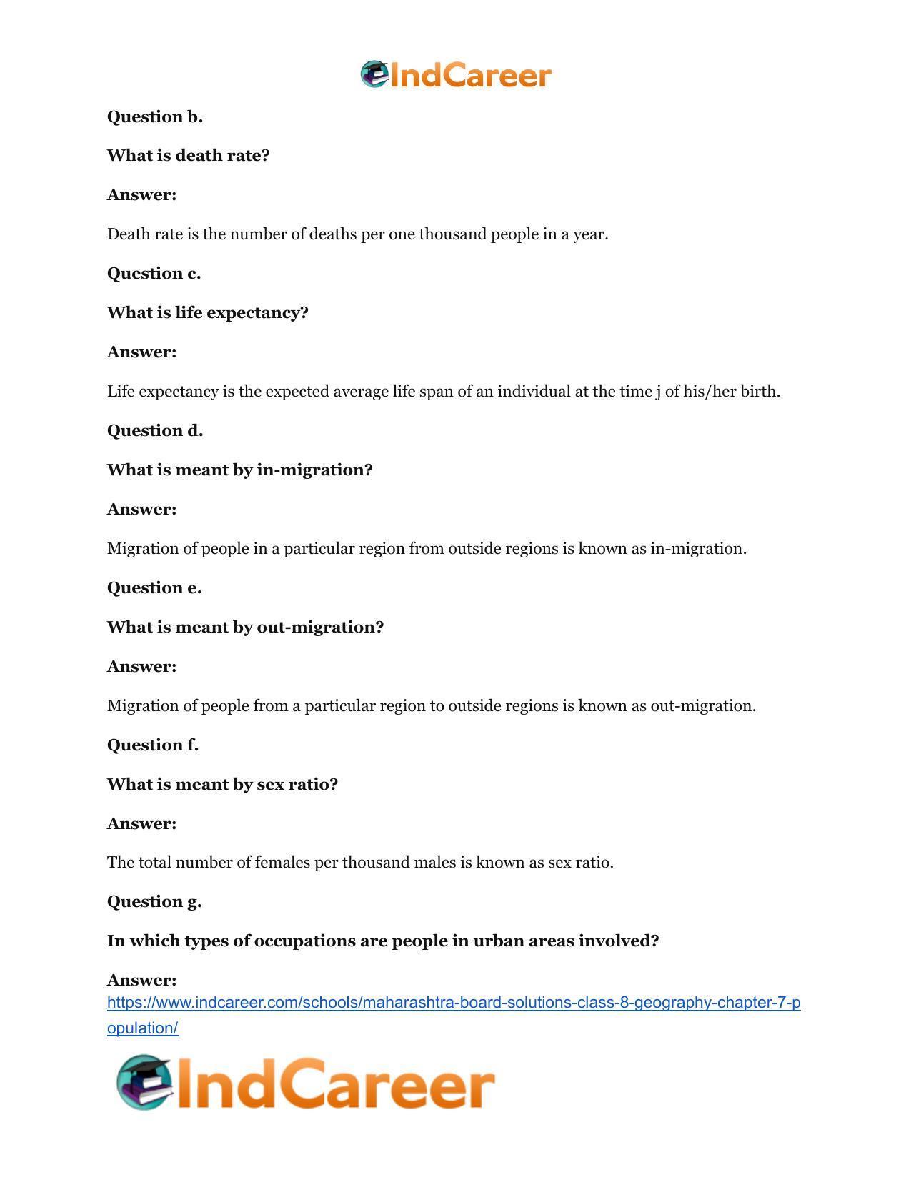 Maharashtra Board Solutions Class 8-Geography: Chapter 7- Population - Page 13