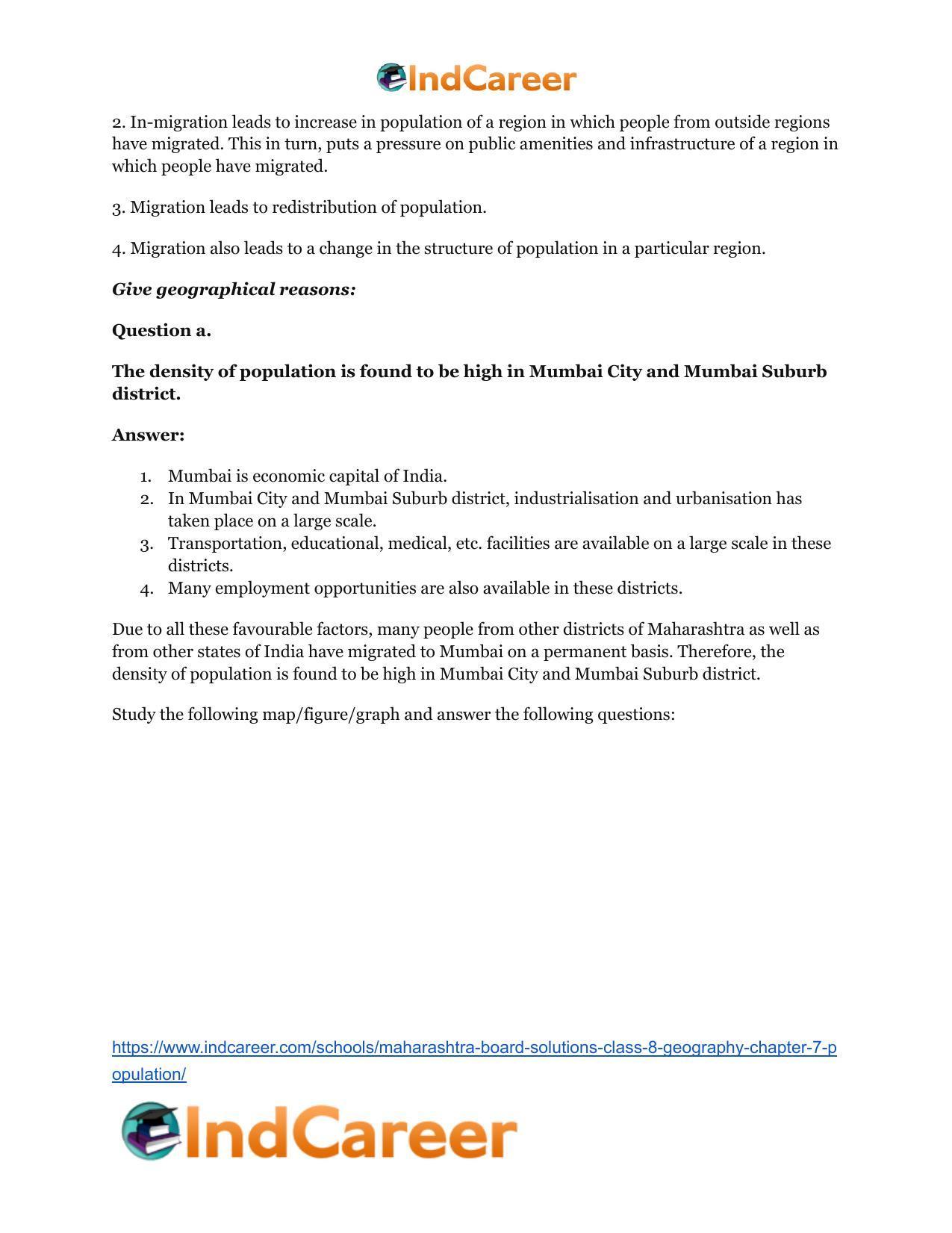 Maharashtra Board Solutions Class 8-Geography: Chapter 7- Population - Page 15