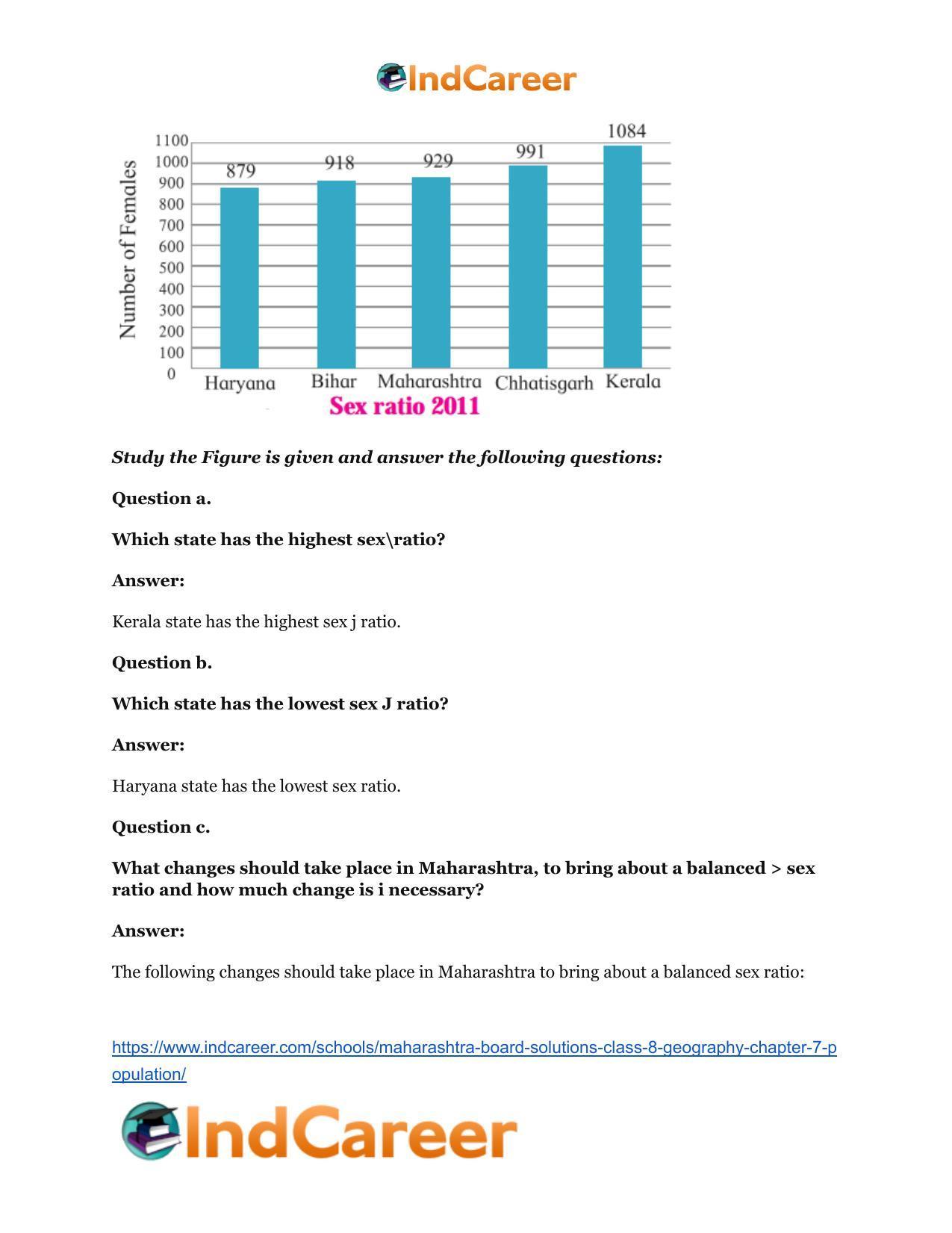 Maharashtra Board Solutions Class 8-Geography: Chapter 7- Population - Page 16