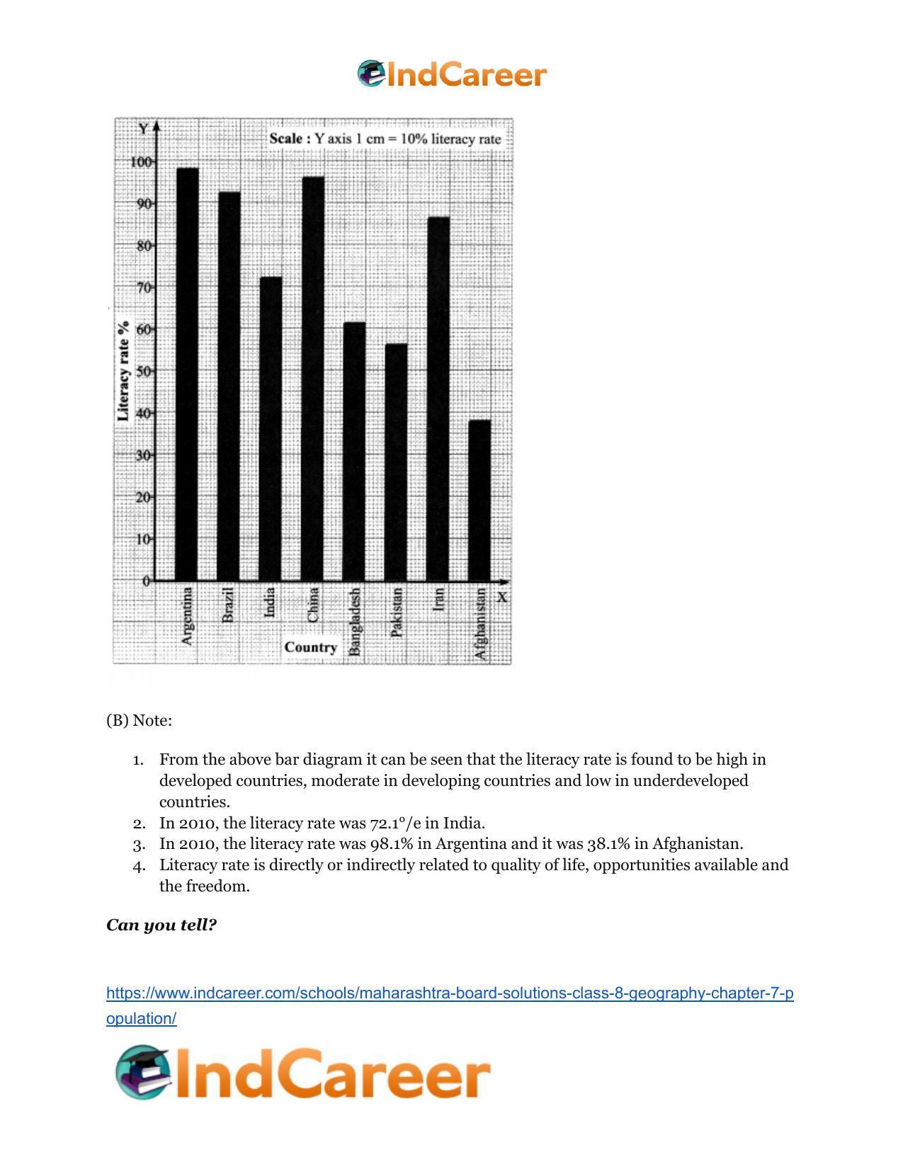Maharashtra Board Solutions Class 8-Geography: Chapter 7- Population - Page 18