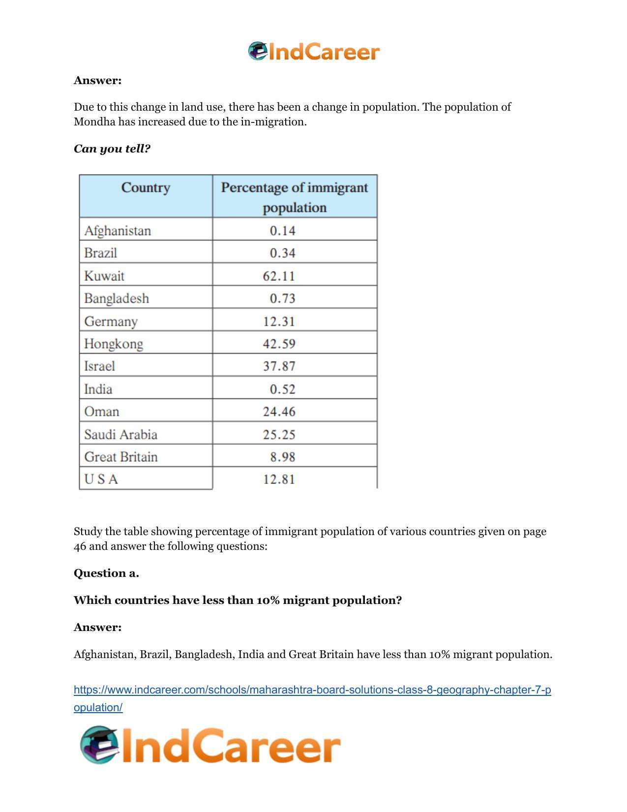 Maharashtra Board Solutions Class 8-Geography: Chapter 7- Population - Page 26