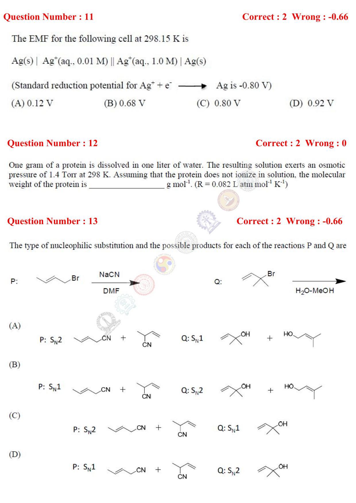 GATE 2017 Life Sciences (XL) Question Paper with Answer Key - Page 5
