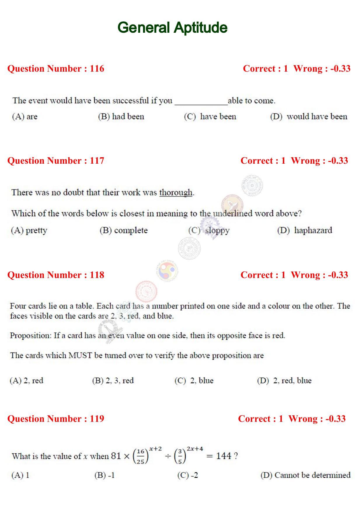 GATE 2017 Life Sciences (XL) Question Paper with Answer Key - Page 35