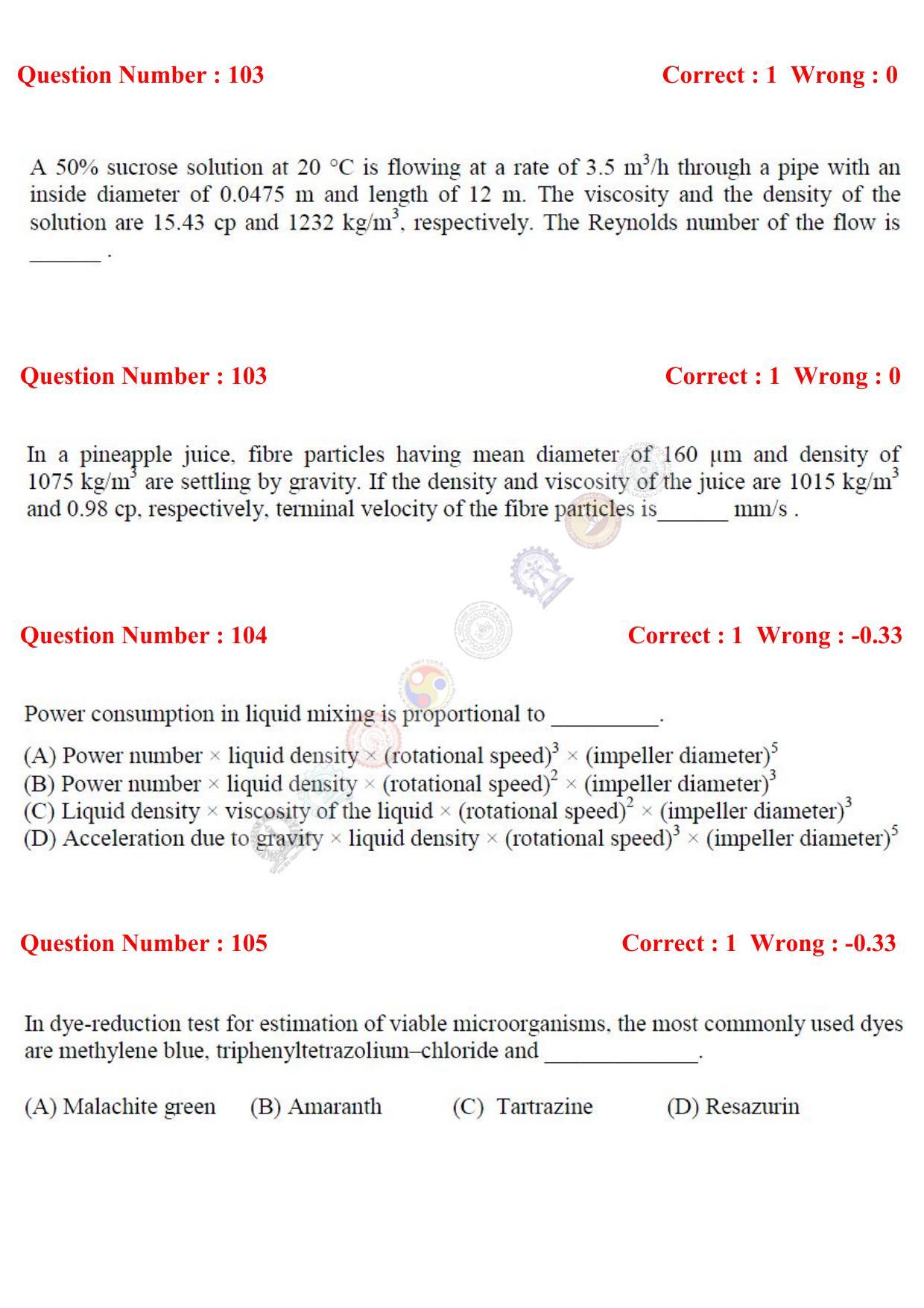 GATE 2017 Life Sciences (XL) Question Paper with Answer Key - Page 49
