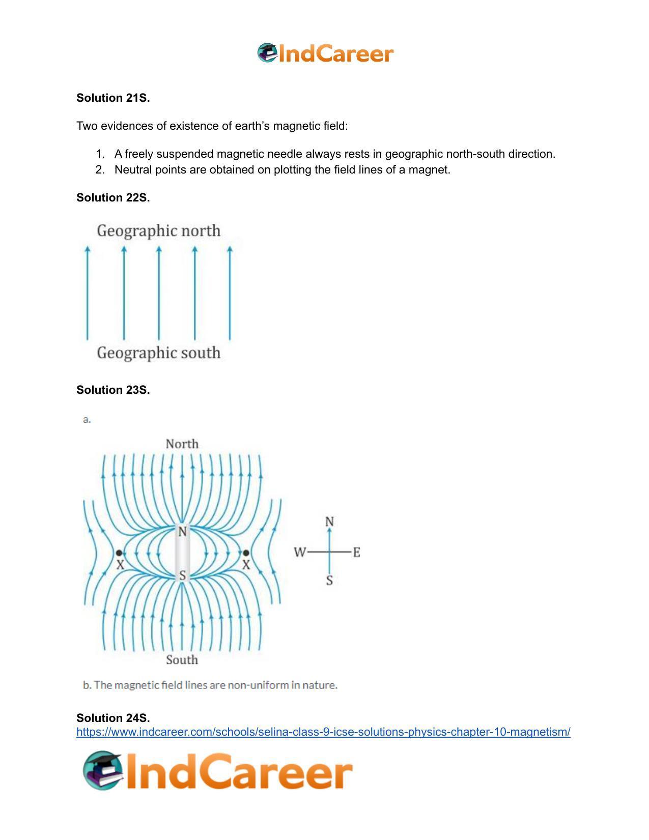 Selina Class 9 ICSE Solutions Physics : Chapter 10- Magnetism - Page 7