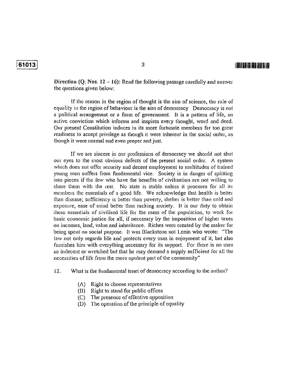 CUSAT CAT 2013 LLM Question Paper - Page 4