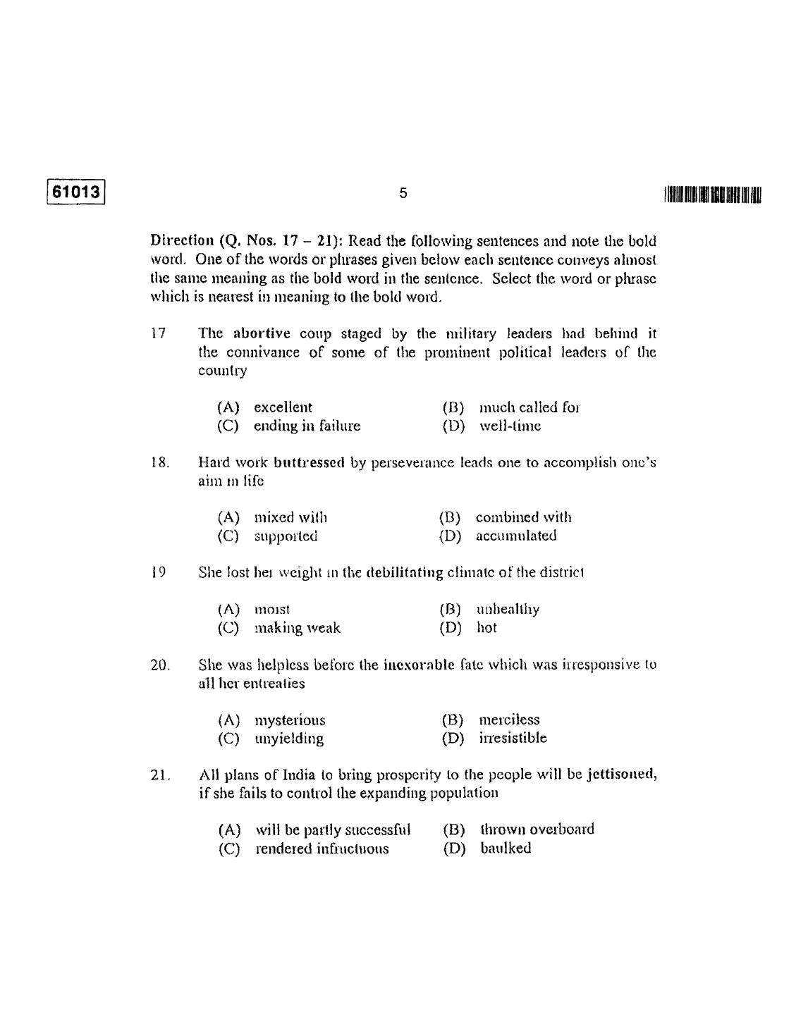 CUSAT CAT 2013 LLM Question Paper - Page 6