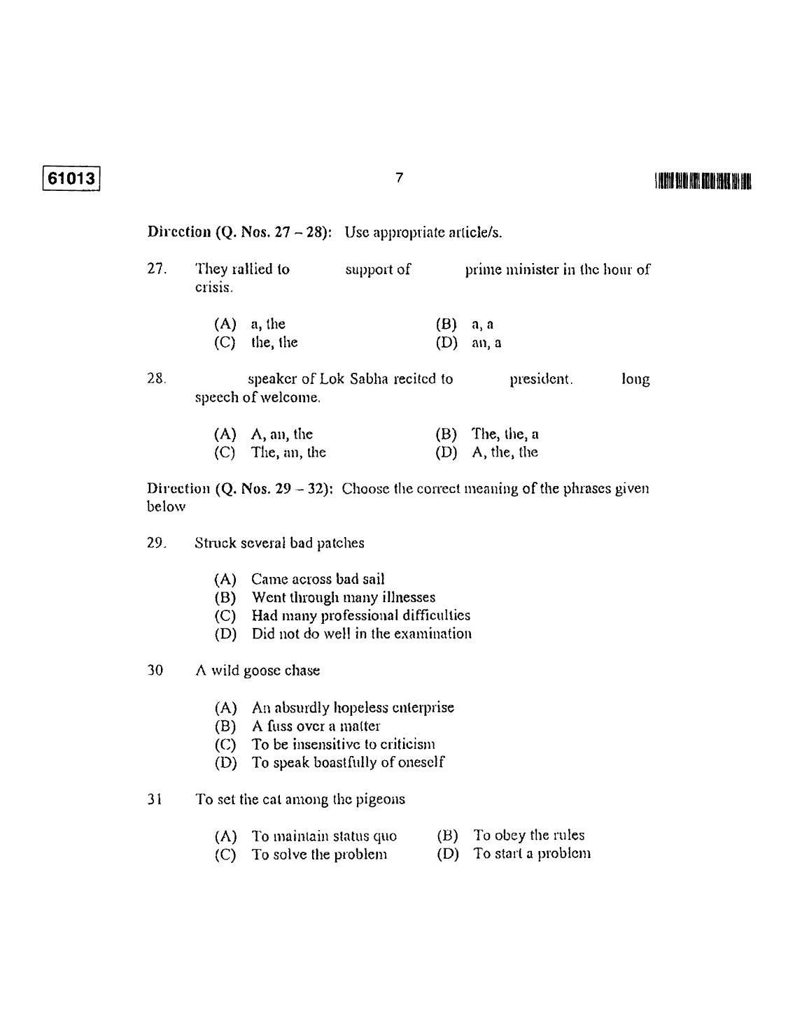 CUSAT CAT 2013 LLM Question Paper - Page 8