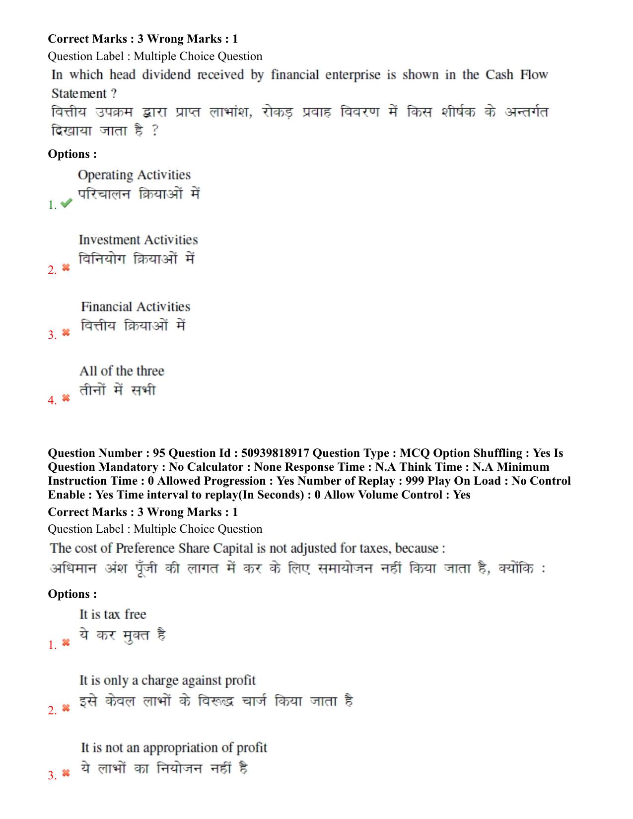 BHU RET Commerce 2020 Question Paper - Page 60