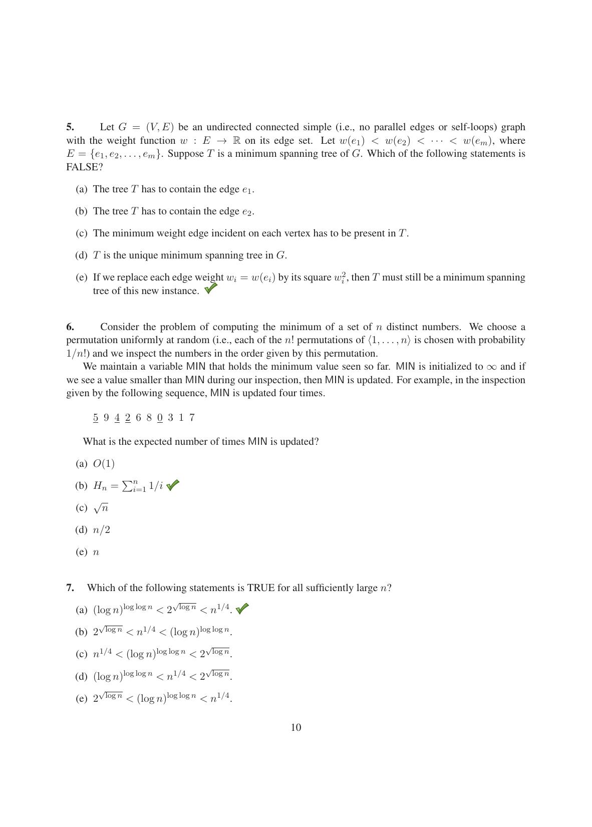 TIFR GS 2014 Computer & Systems Sciences Question Paper - Page 11